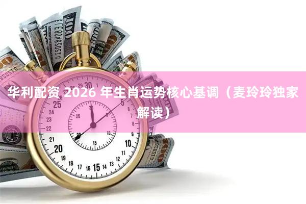 华利配资 2026 年生肖运势核心基调（麦玲玲独家解读）